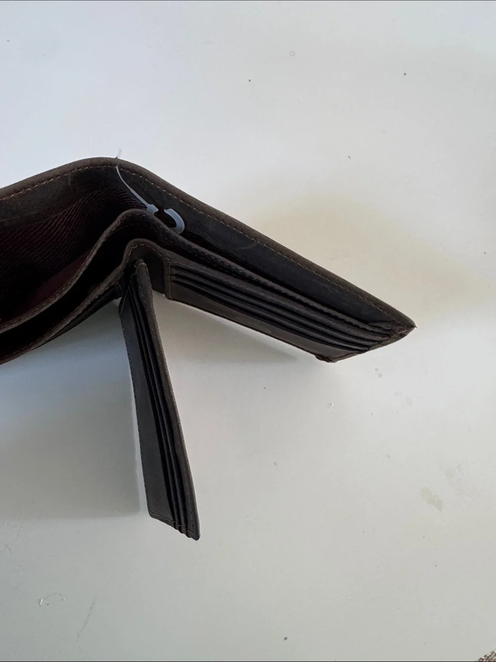 Ridge Mountain Classic Dark Brown Leather Bi-Fold Wallet for Men